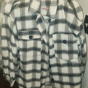 Plaid Button-Up Jacket